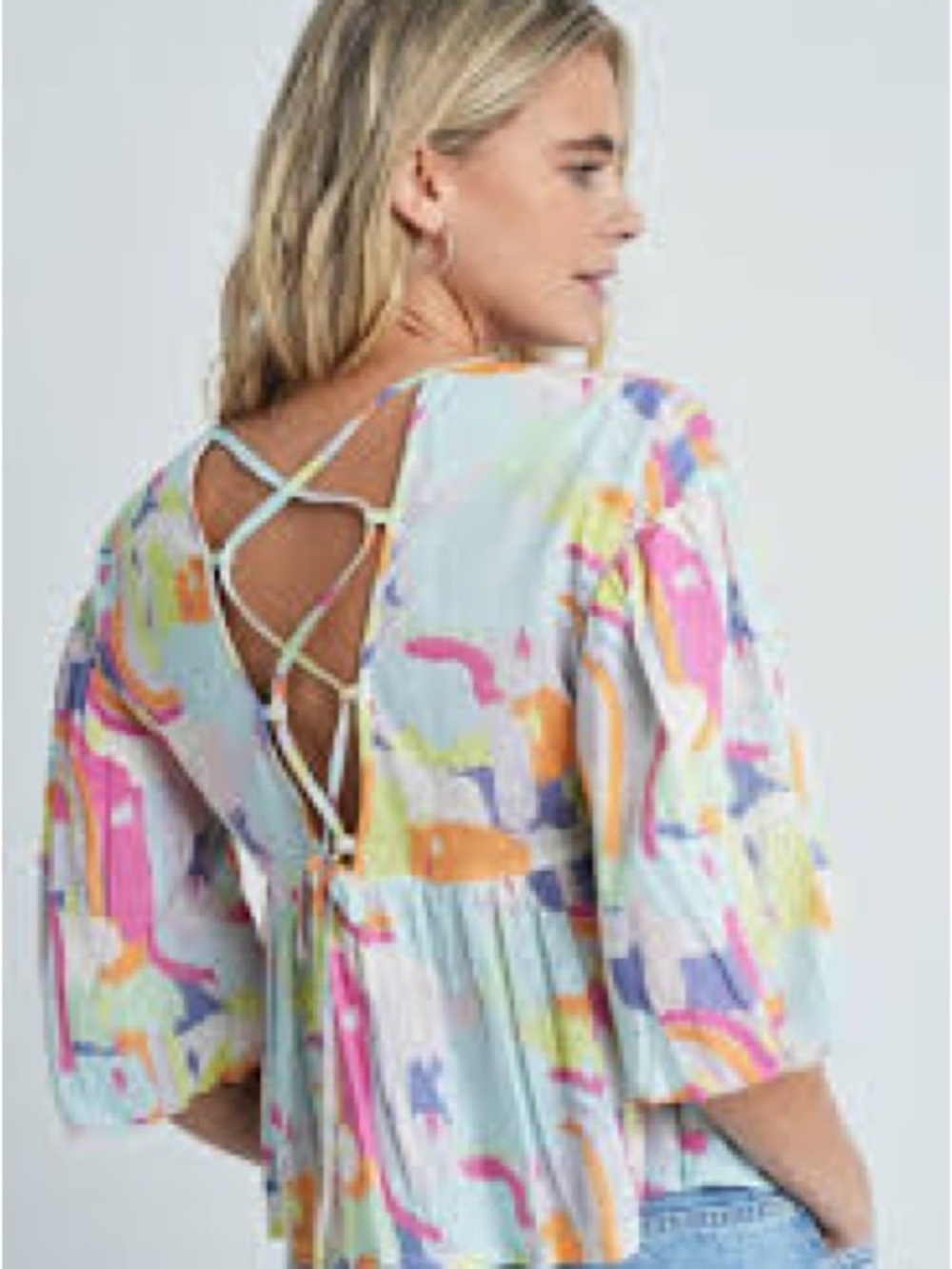 Colorful Summer Rain Blouse by Native Youth MED